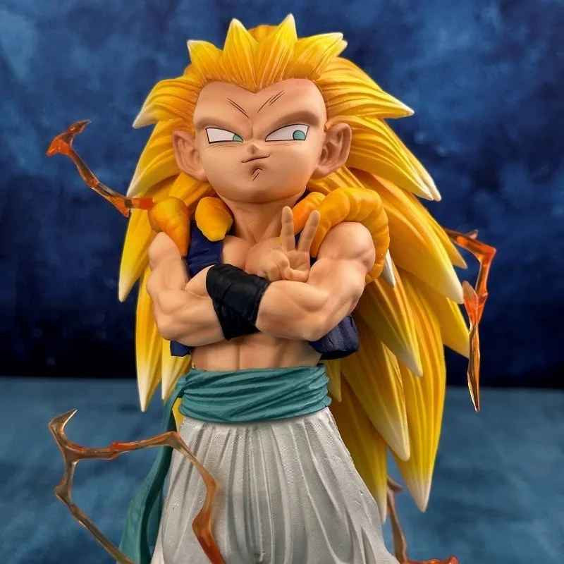 🔥 Dragon Ball Z Gotenks SSJ3 Figure 25cm – Super Saiyan Action! 🟡