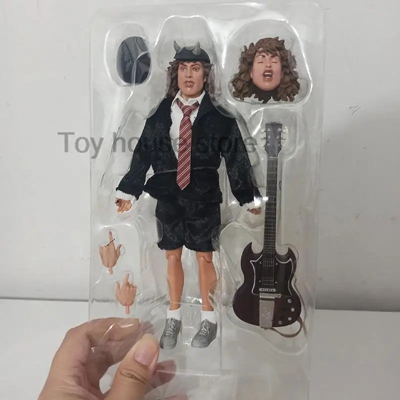 Action Figure Angus Young & Bon Scott AC/DC 🎸 | Modelli da Collezione 18 cm