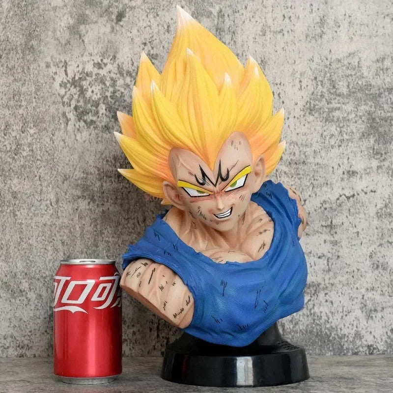 37CM Dragon Ball Z Anime Figure 🔥 Majin Vegeta Mezzo Busto Super Saiyan