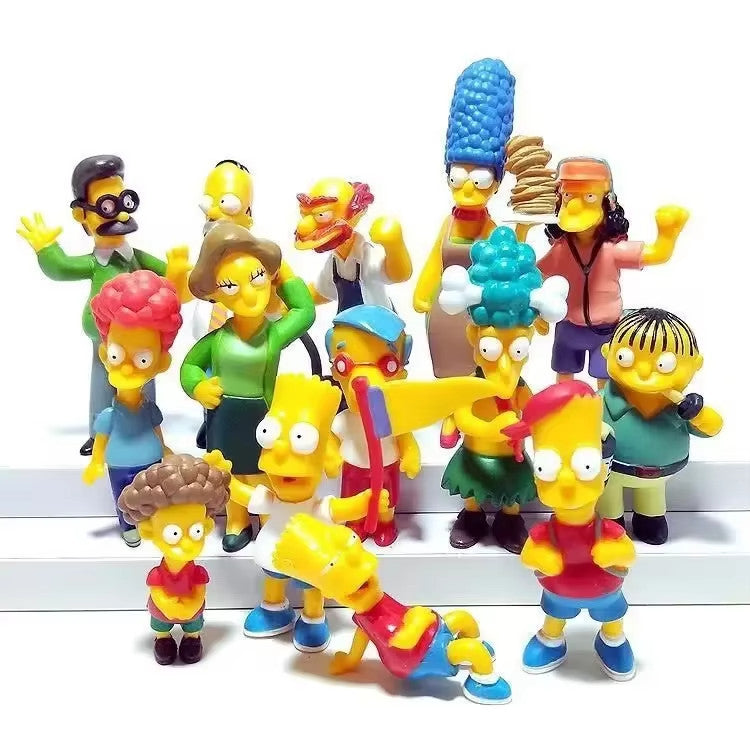 14Pcs Simpsons Cartoon Action Figure NUOVO SPED.GRATIS 🚛CON CORRIERE
