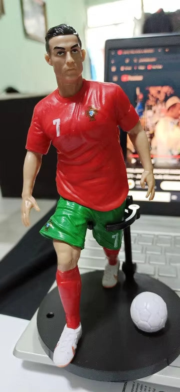 ✅ Action Figure  Cristiano Ronaldo Messi Mbappé 18cm Souvenirs In Pvc