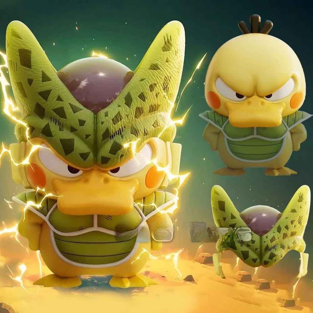 🧠 Dragon Ball Z Cell x Psyduck 10-12cm – Action Figure Cosplay Unico! 💥
