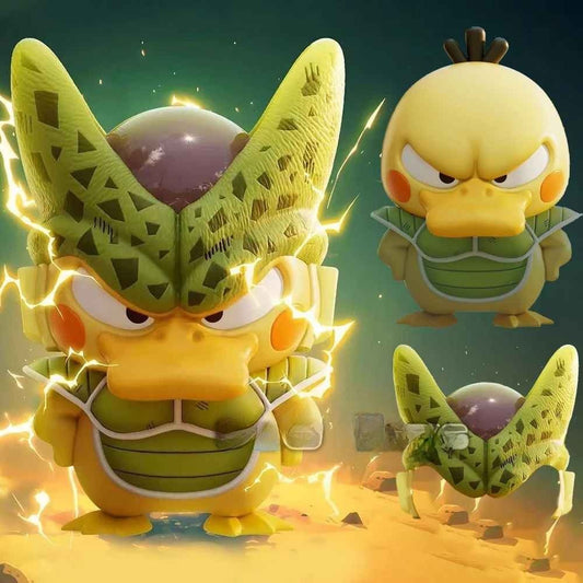 🧠 Dragon Ball Z Cell x Psyduck 10-12cm – Action Figure Cosplay Unico! 💥