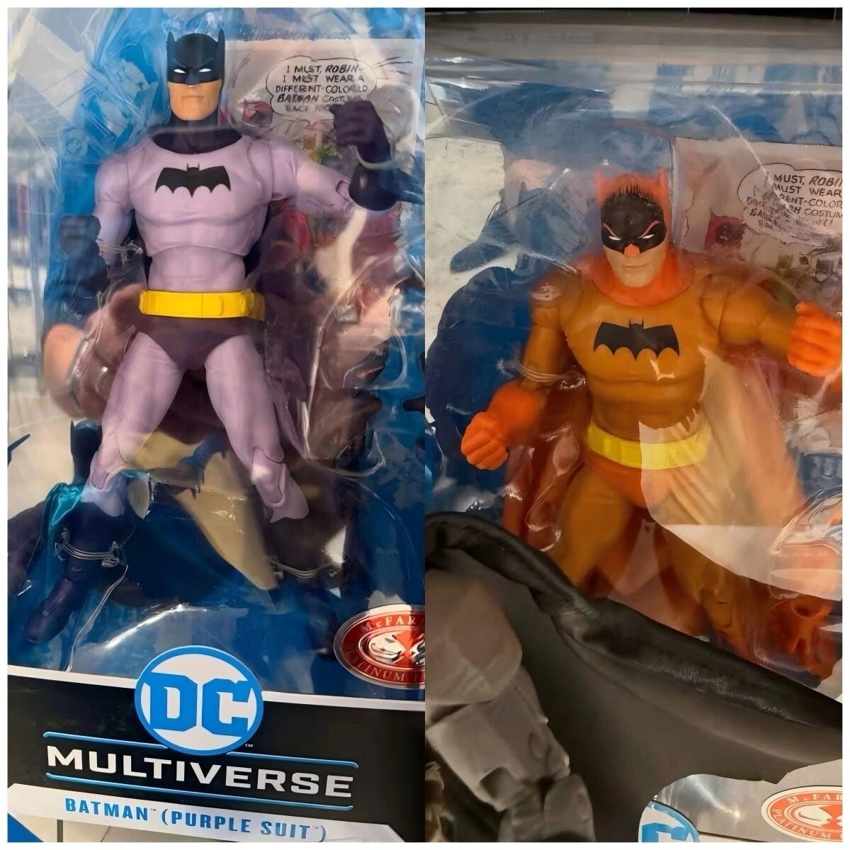 🦇 Batman DC Multiverse McFarlane Action Figure Purple & Orange Suit 18cm