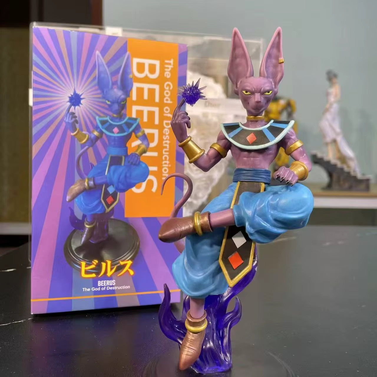 🍷 Beerus Seduto Action Figure | Dio della Distruzione Anime PVC | 🚚 Sped. Grat