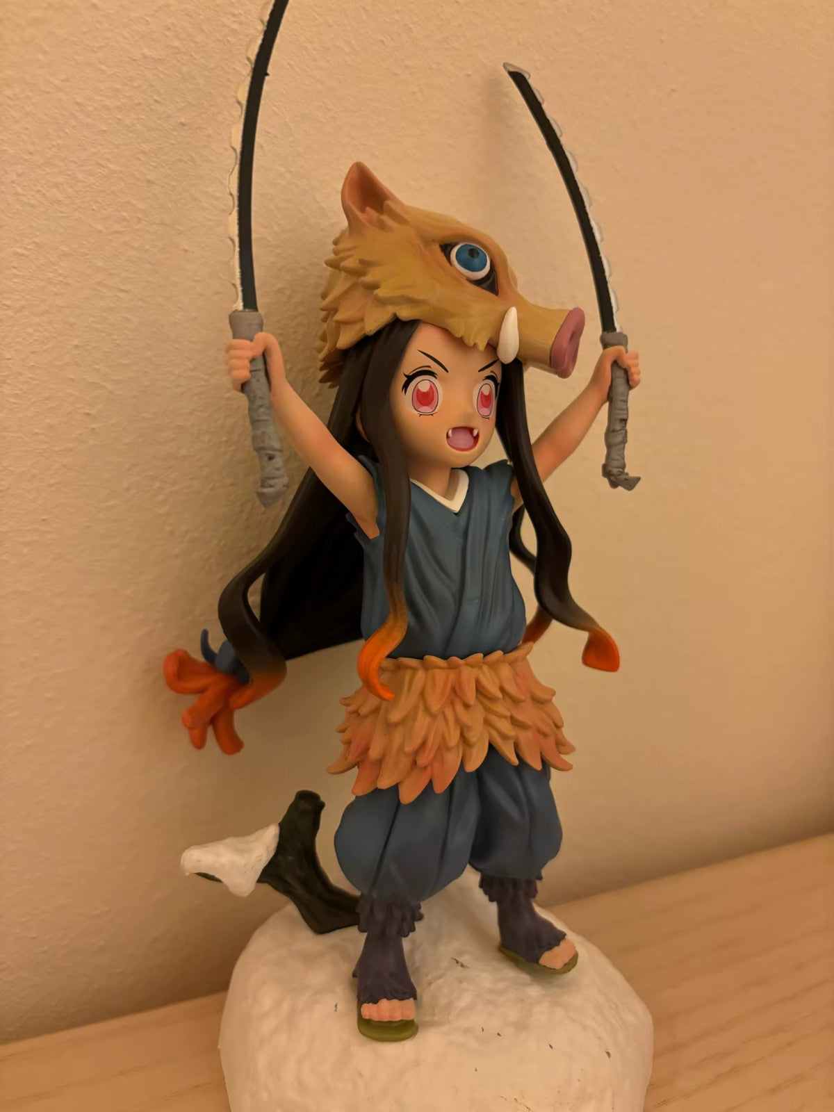 DemonSlayer 19CM Kimetsu ACTION FIGURE Kamado Nezuko Testa di Maiale CON SCATOLA