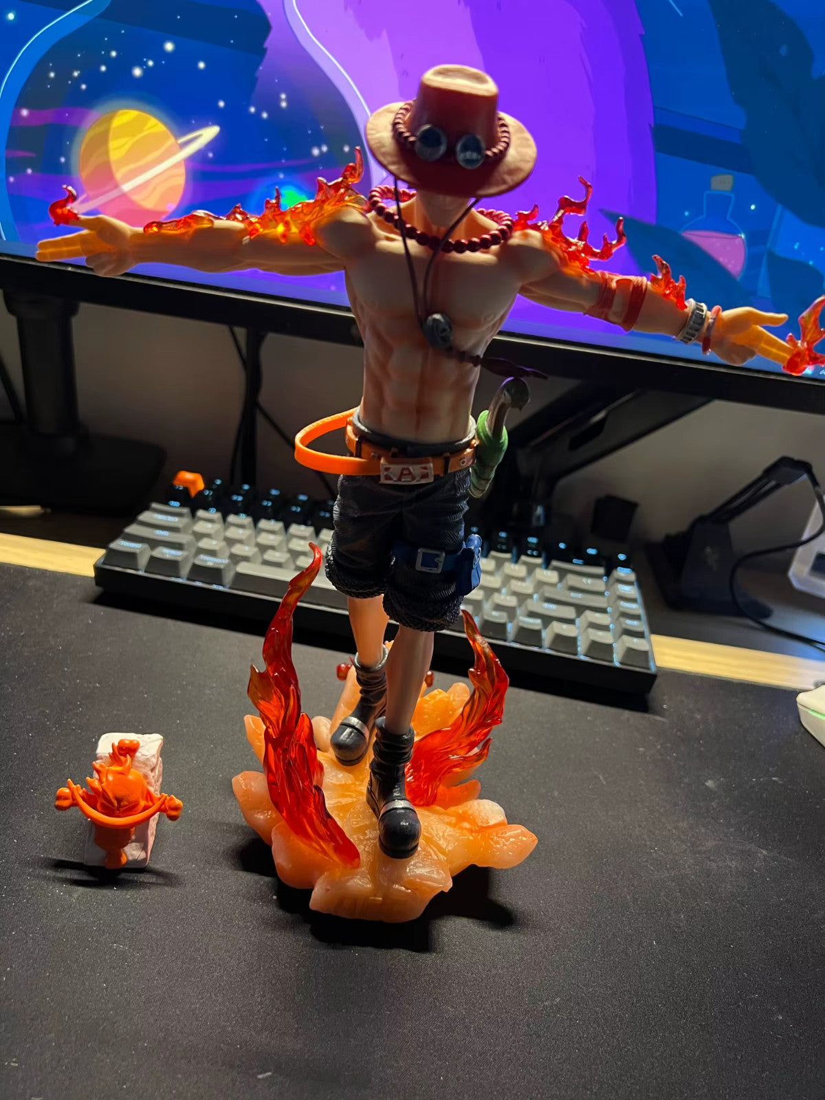 🔥 28cm One Piece Portgas D. Ace Action Figure PVC Statua Anime 🚚 Sped. Gratuit